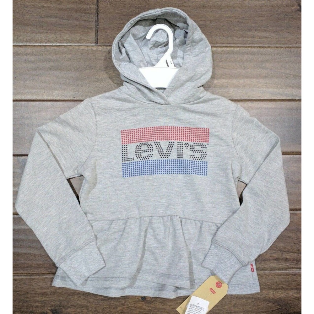 Hoodie Hooded Sweatshirt Red Blue Star Ruched